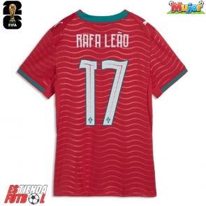 Portugal Rafael Leao #17 Primera Equipación Mujer Mundial 2026 Manga Corta